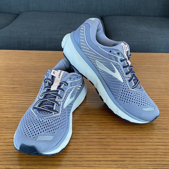 Brooks Ghost 12 Sneaker 1203051B086 Women’s Size 7.5 Grey Blue - Picture 7 of 15